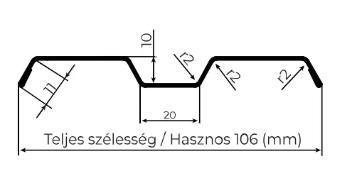 Sofia Kerítésléc metszeti rajz