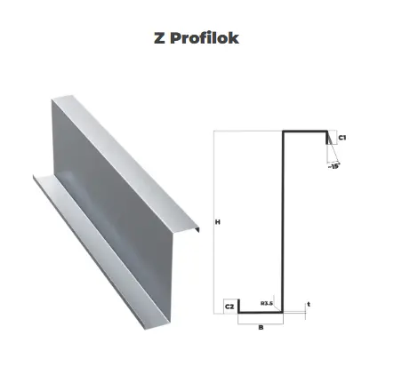 Z szelemen metszeti rajz