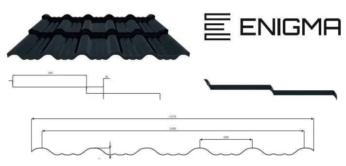 Enigma Cserepeslemez metszeti rajz